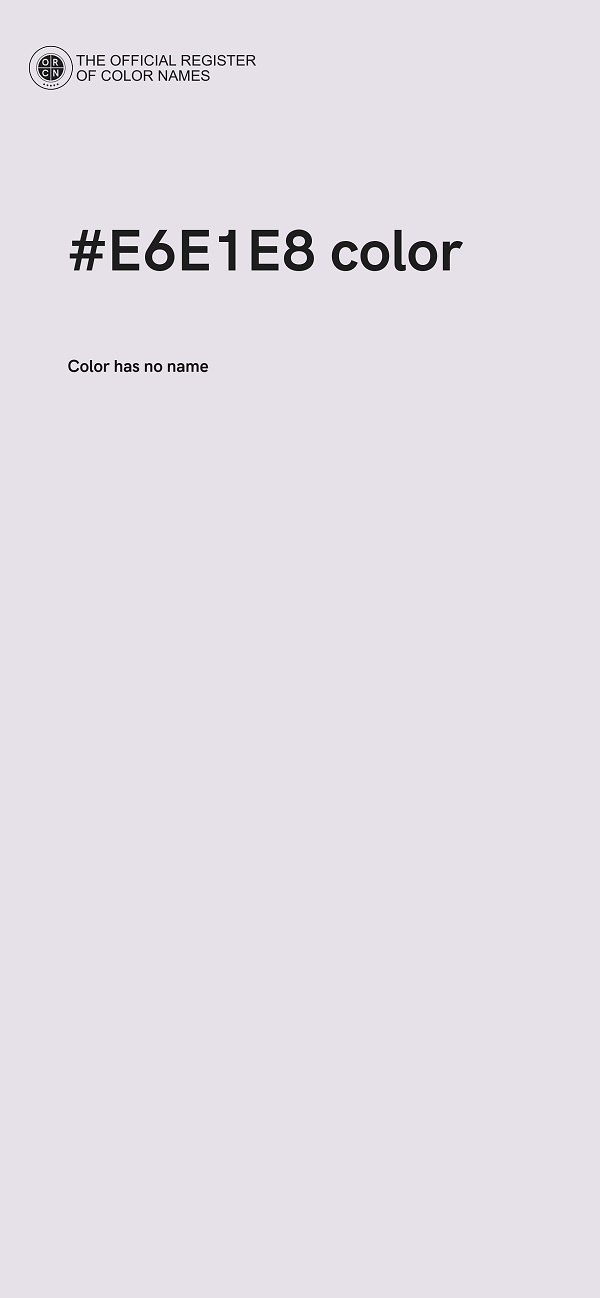 #E6E1E8 color image