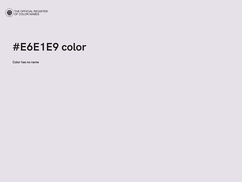 #E6E1E9 color image