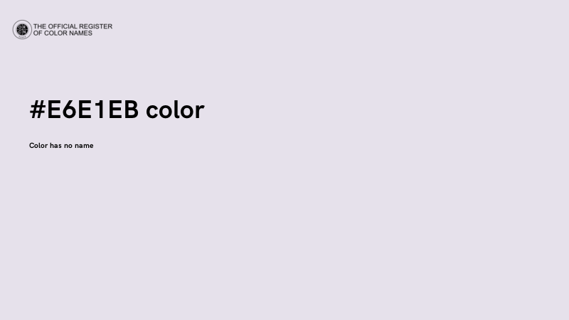 #E6E1EB color image