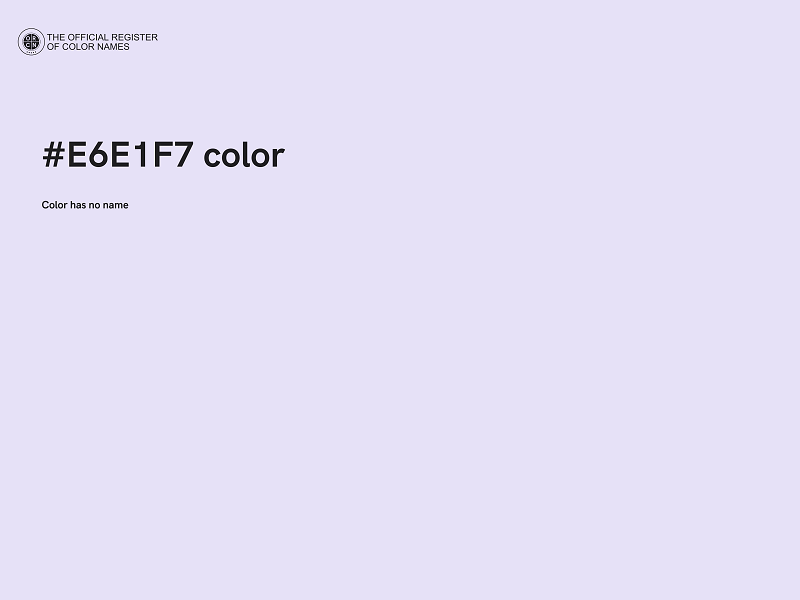 #E6E1F7 color image