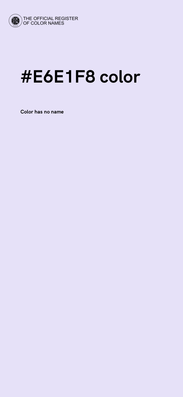 #E6E1F8 color image