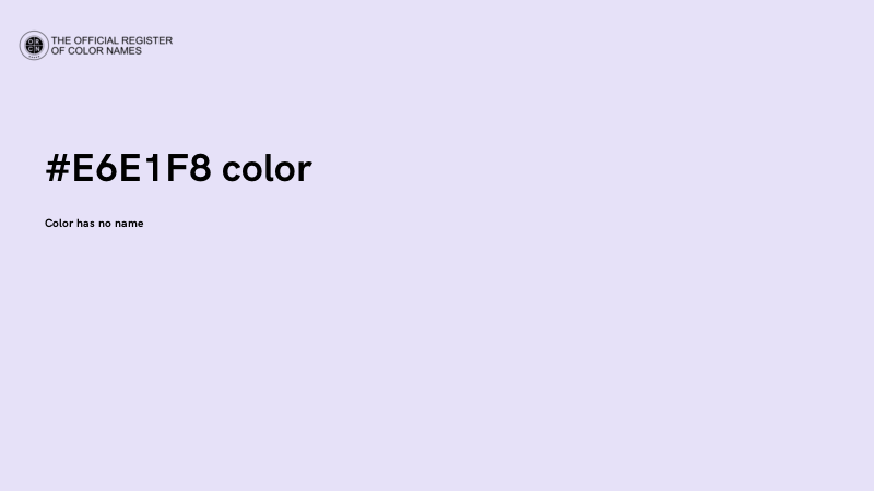 #E6E1F8 color image