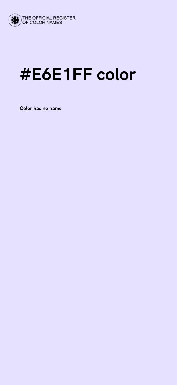 #E6E1FF color image