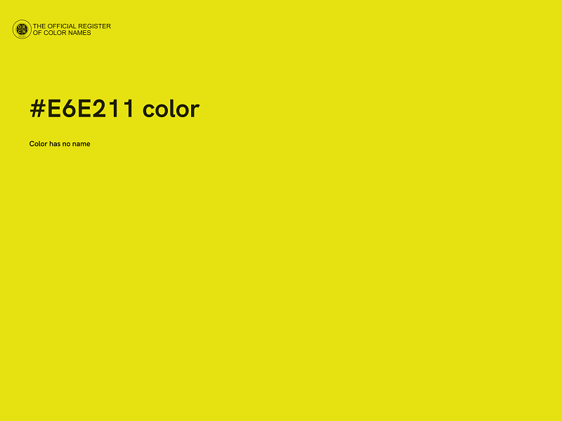 #E6E211 color image