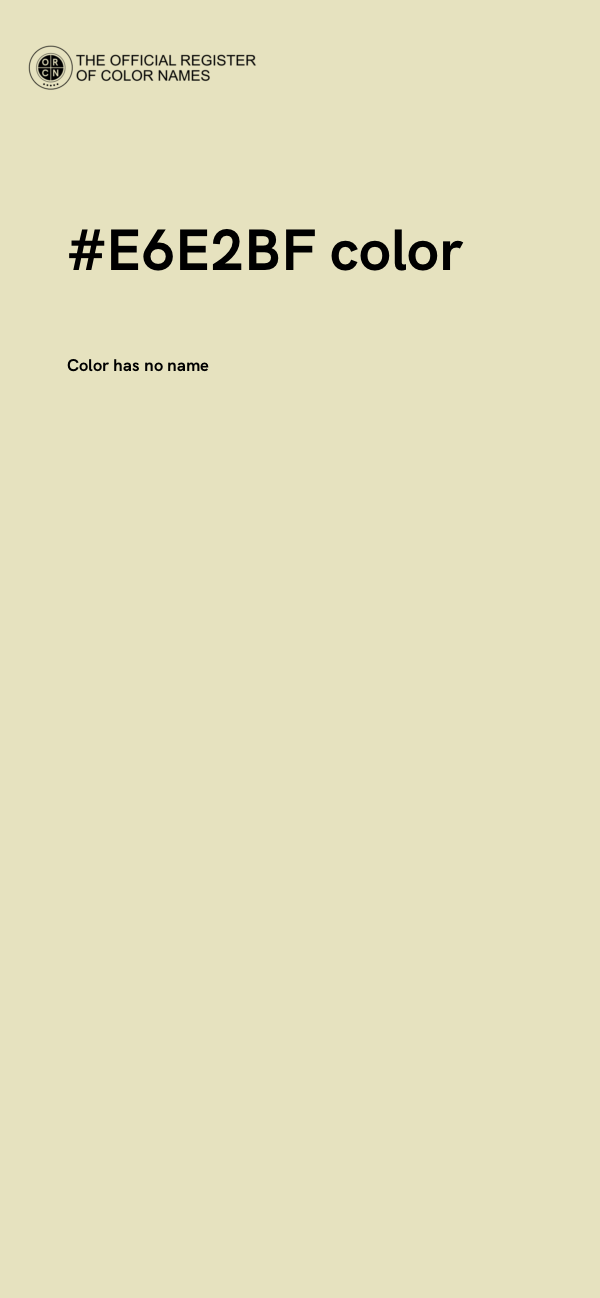 #E6E2BF color image