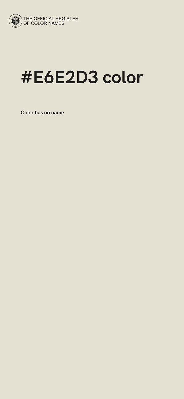 #E6E2D3 color image