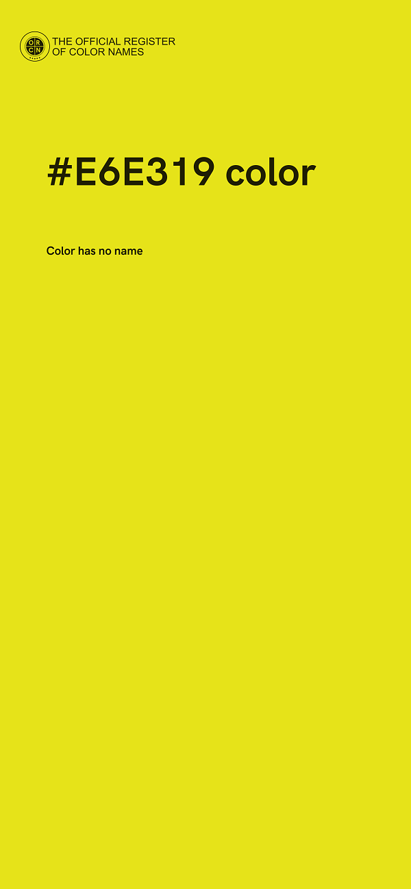 #E6E319 color image