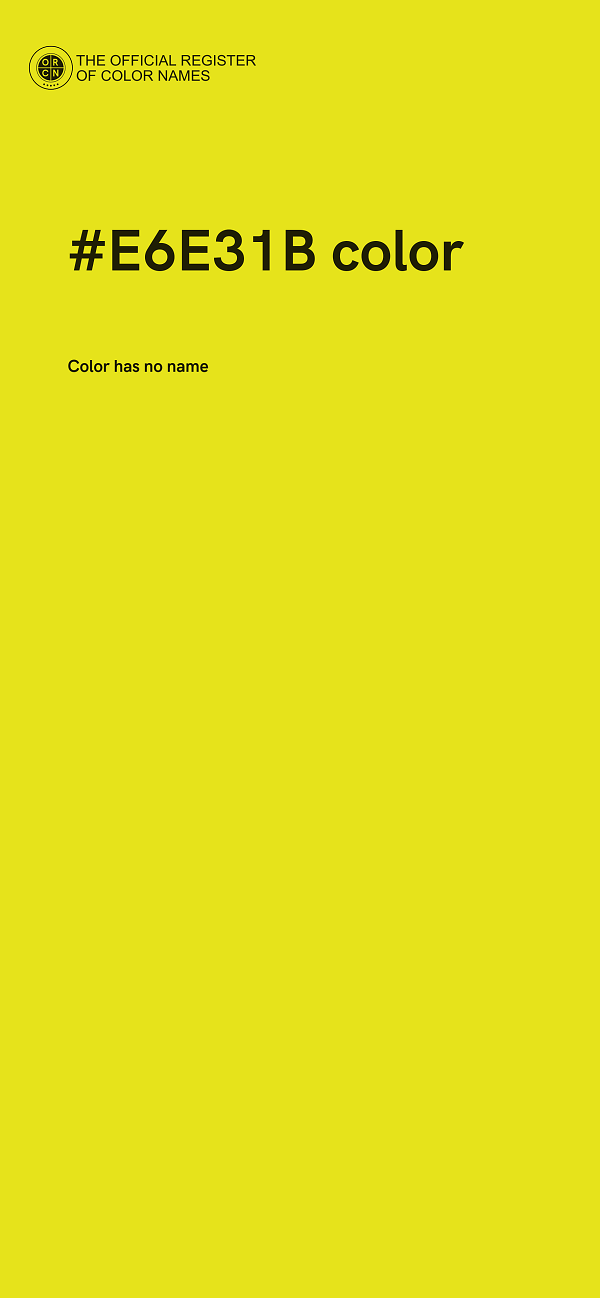 #E6E31B color image
