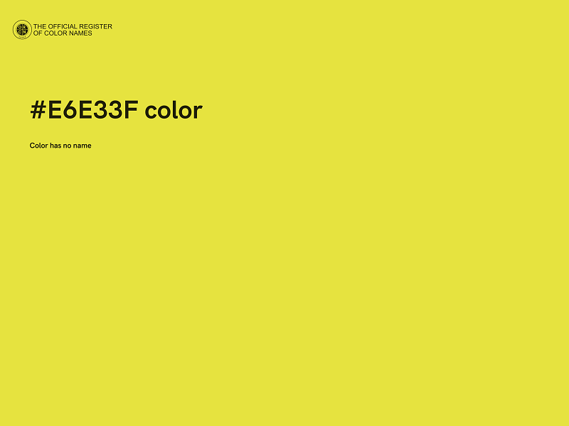 #E6E33F color image