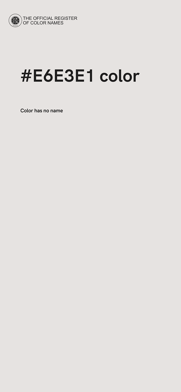 #E6E3E1 color image