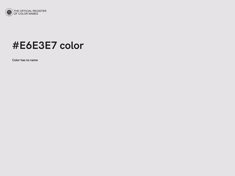 #E6E3E7 color image