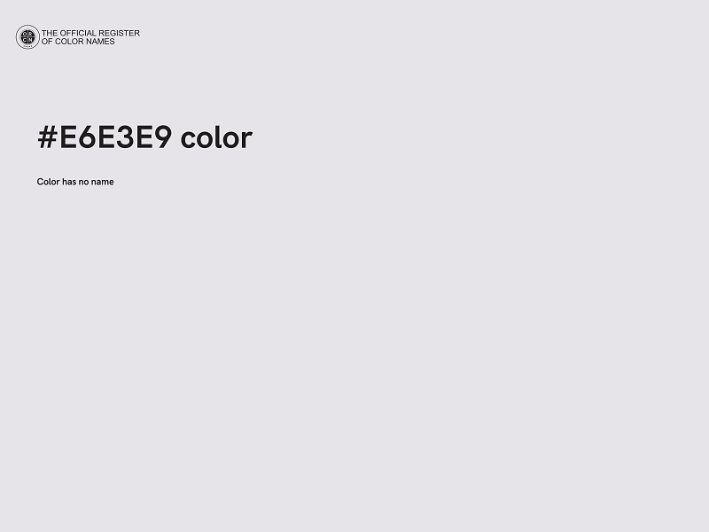 #E6E3E9 color image