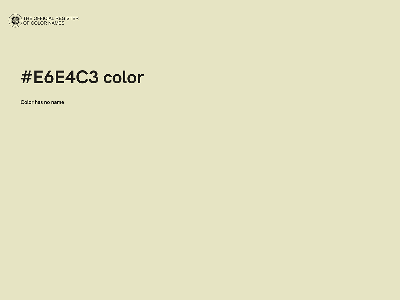 #E6E4C3 color image