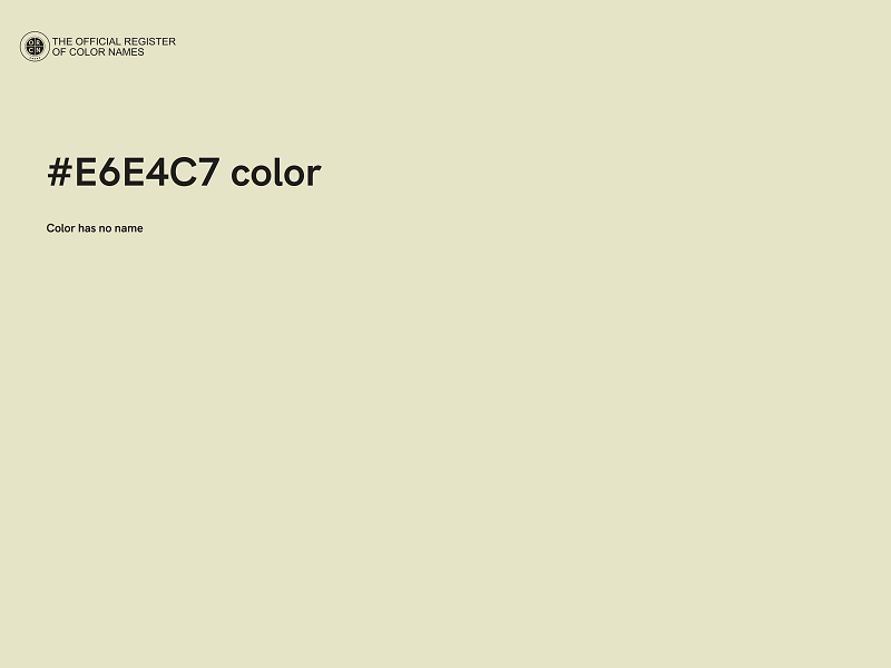 #E6E4C7 color image