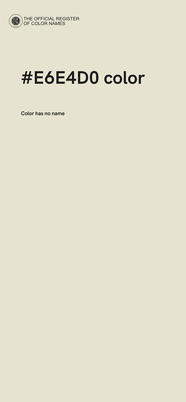 #E6E4D0 color image