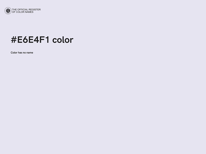 #E6E4F1 color image