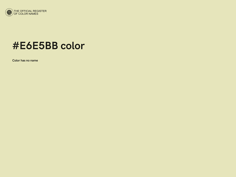 #E6E5BB color image