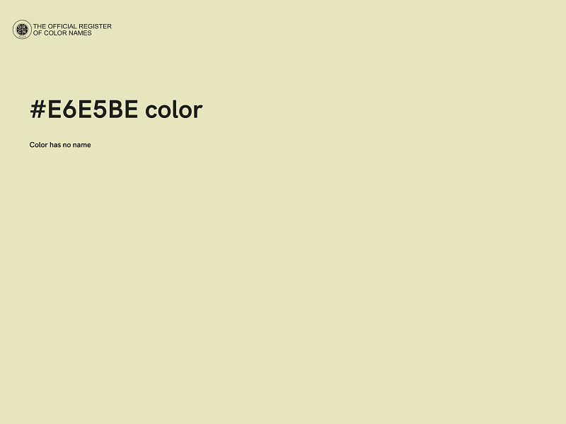 #E6E5BE color image