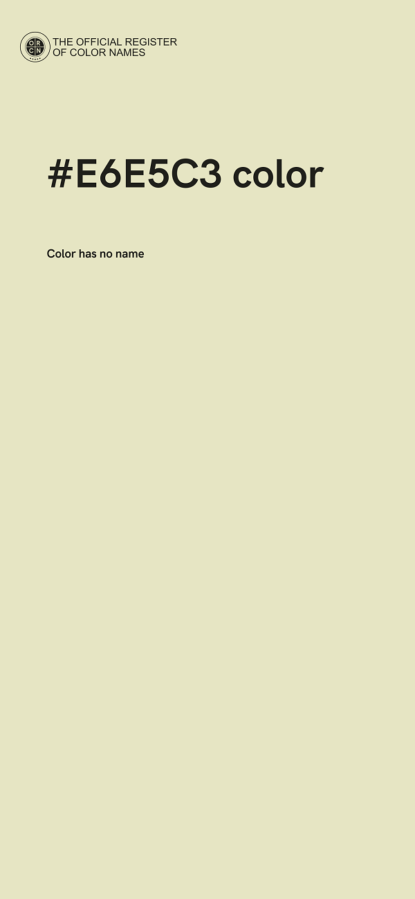 #E6E5C3 color image