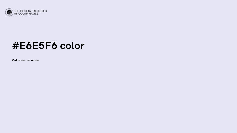 #E6E5F6 color image