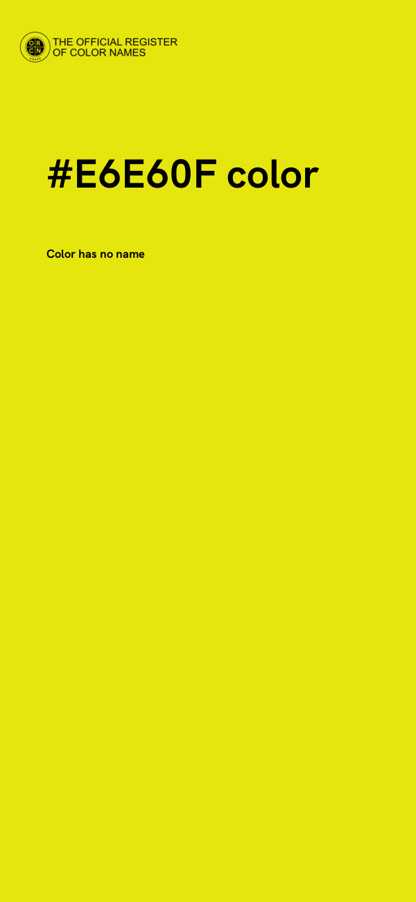#E6E60F color image