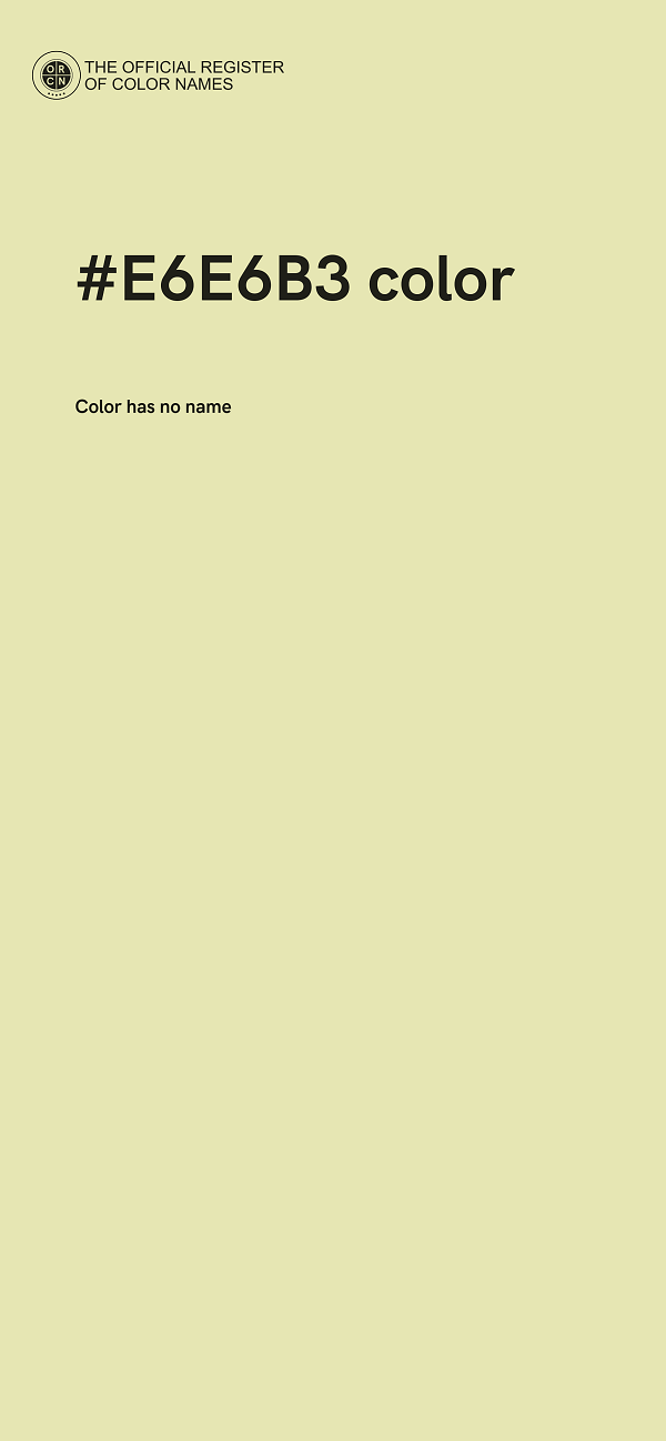#E6E6B3 color image