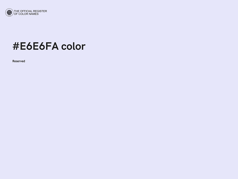 #E6E6FA color image