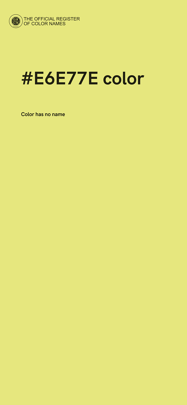 #E6E77E color image