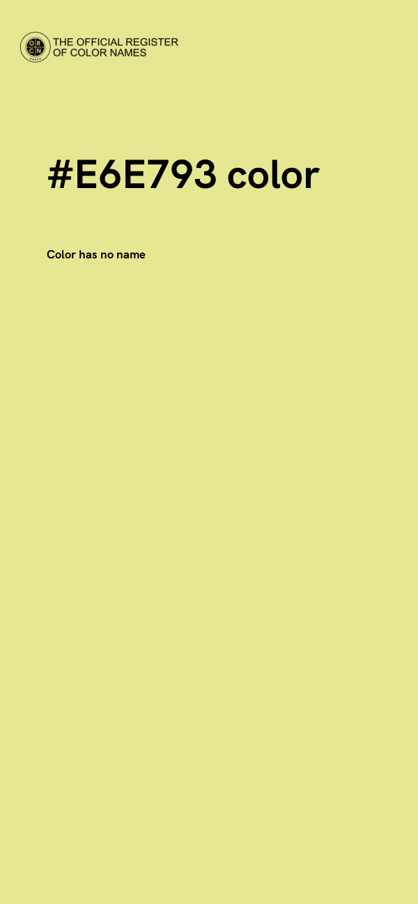 #E6E793 color image
