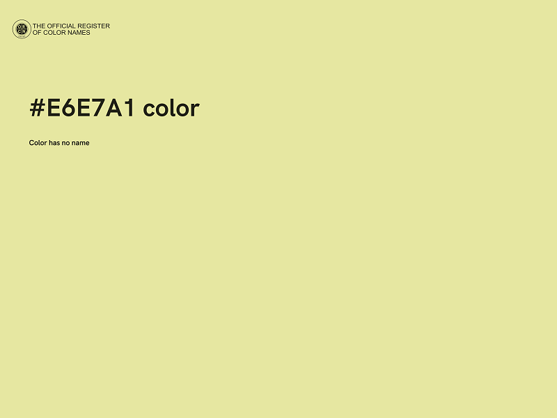 #E6E7A1 color image