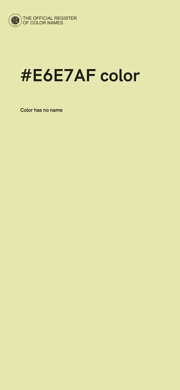 #E6E7AF color image