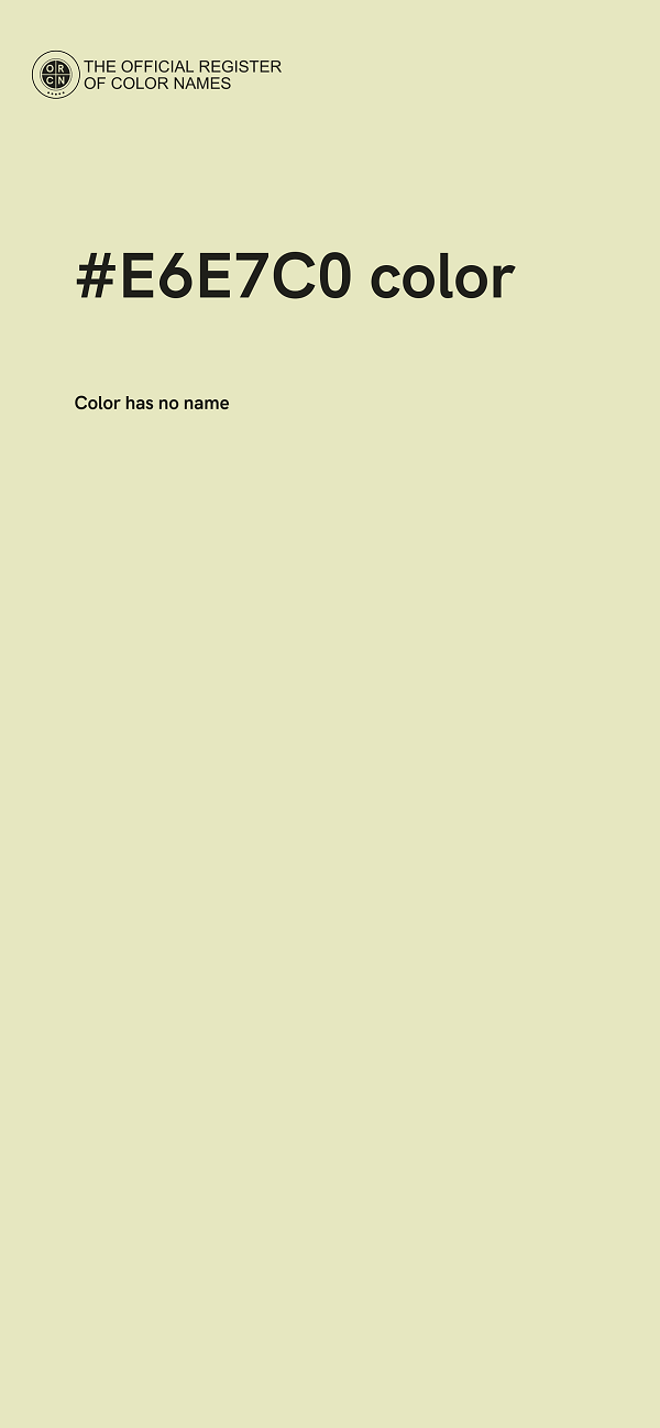 #E6E7C0 color image