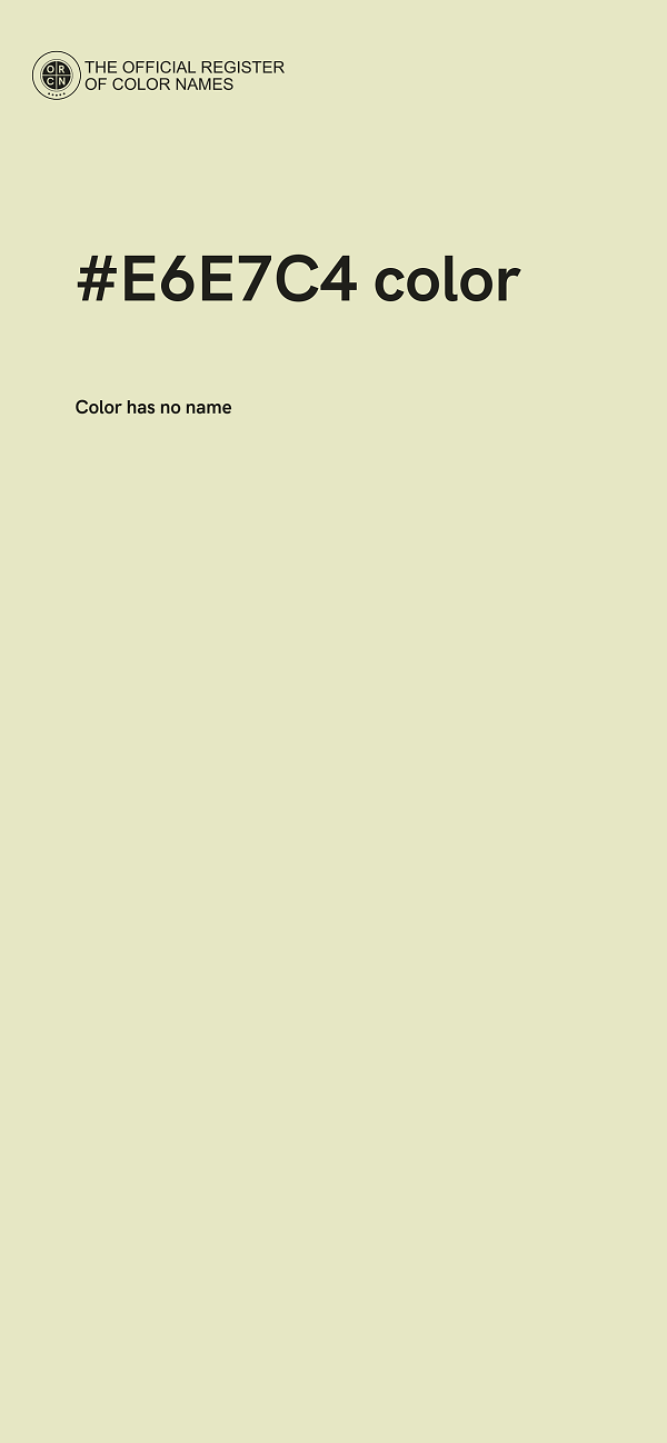 #E6E7C4 color image