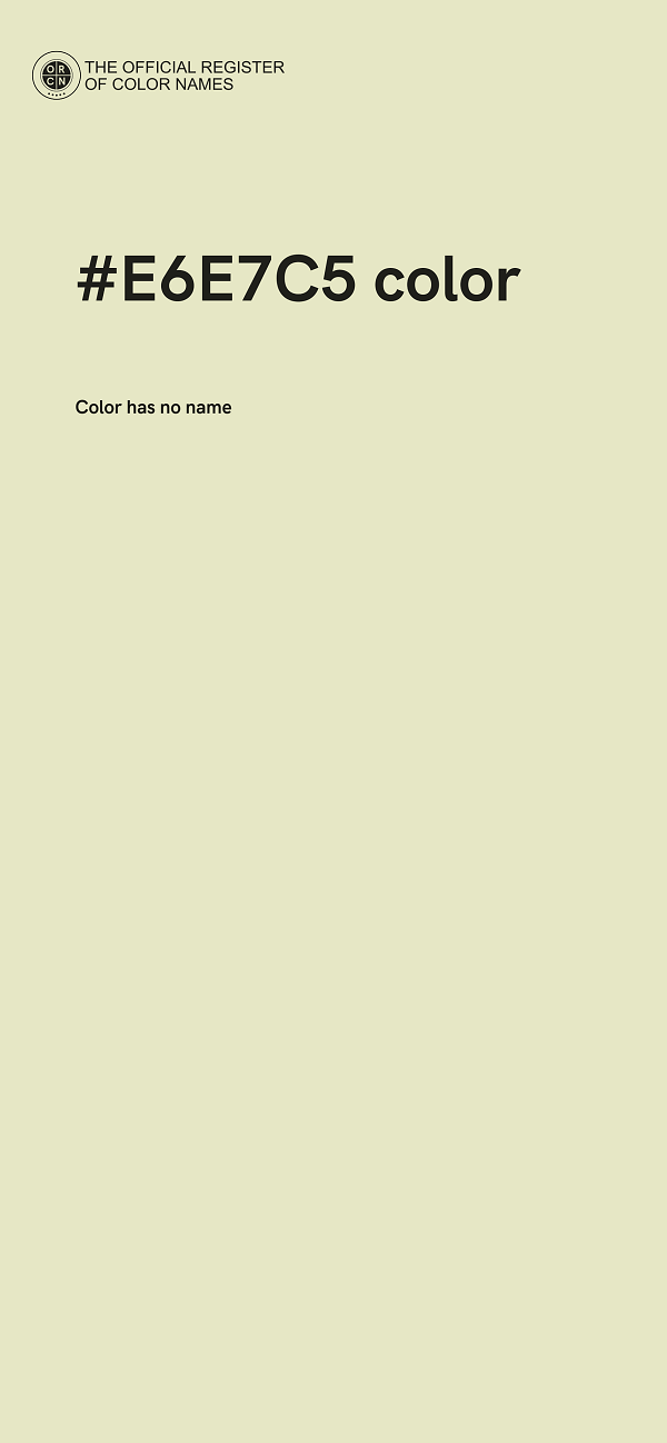 #E6E7C5 color image