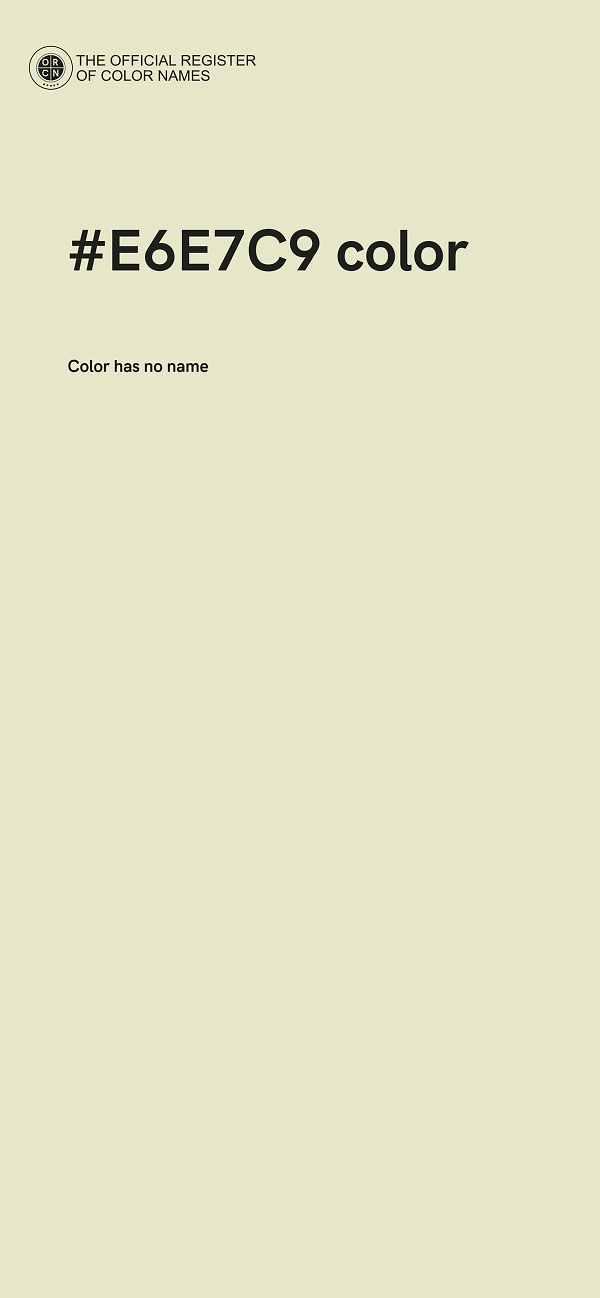#E6E7C9 color image