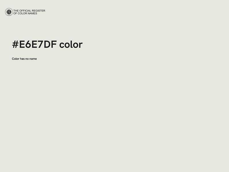 #E6E7DF color image