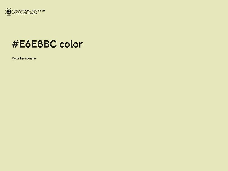 #E6E8BC color image