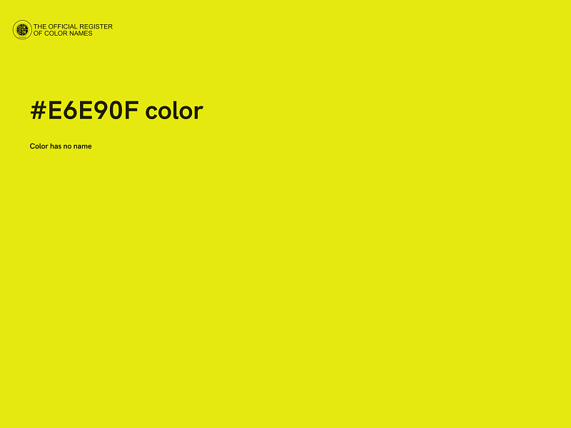 #E6E90F color image