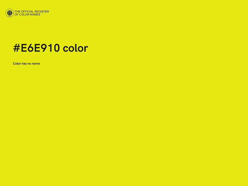 #E6E910 color image