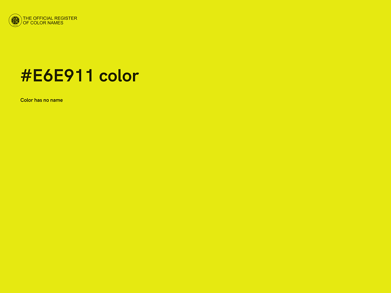 #E6E911 color image