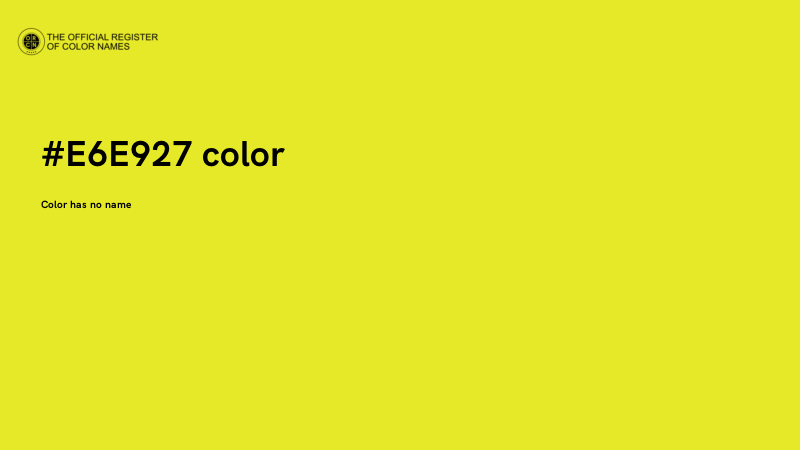 #E6E927 color image