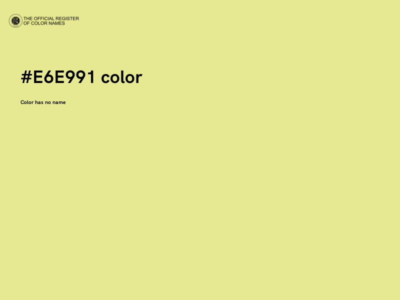 #E6E991 color image