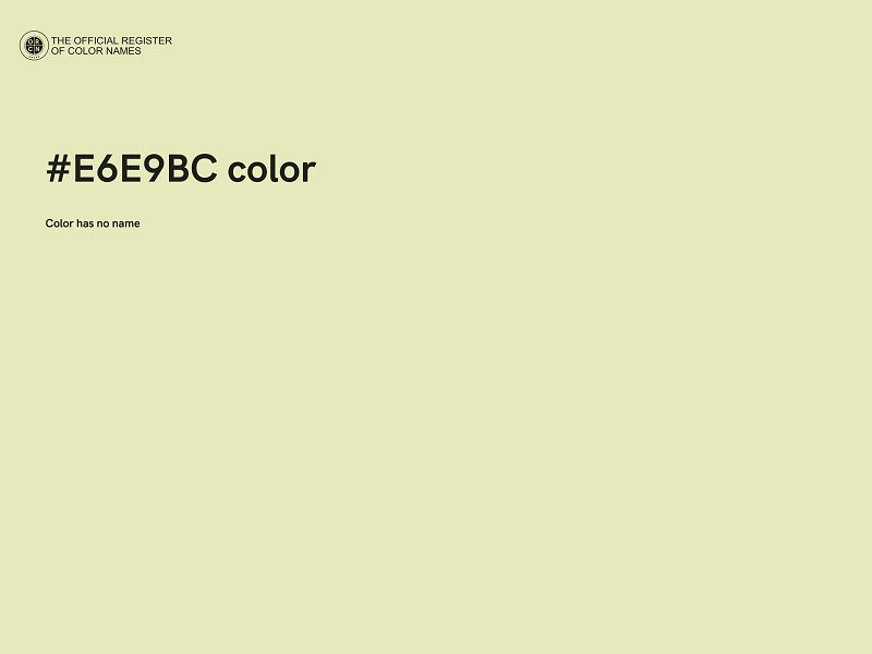 #E6E9BC color image