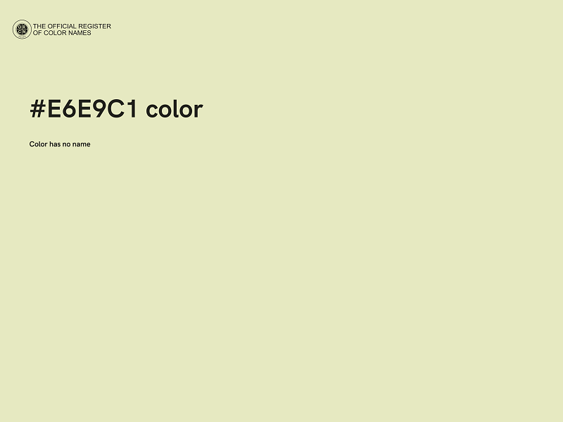 #E6E9C1 color image