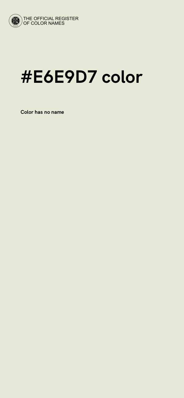 #E6E9D7 color image