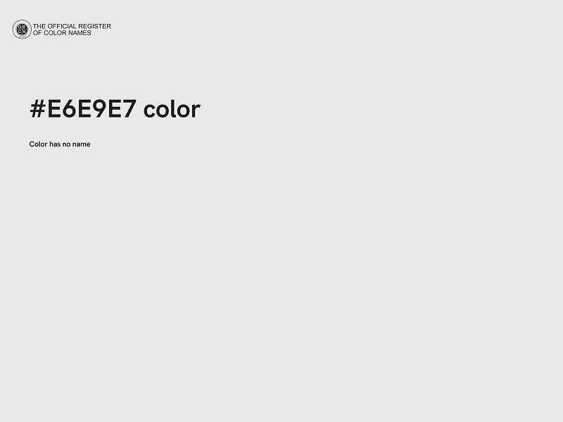 #E6E9E7 color image