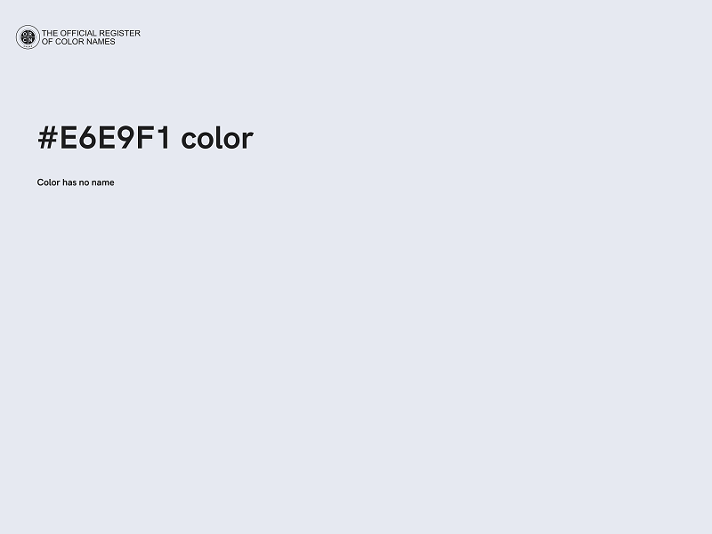 #E6E9F1 color image