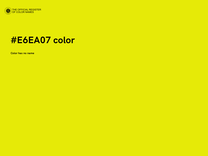 #E6EA07 color image