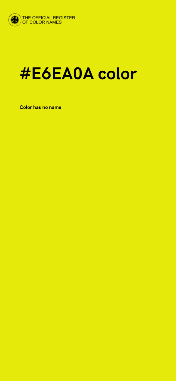 #E6EA0A color image
