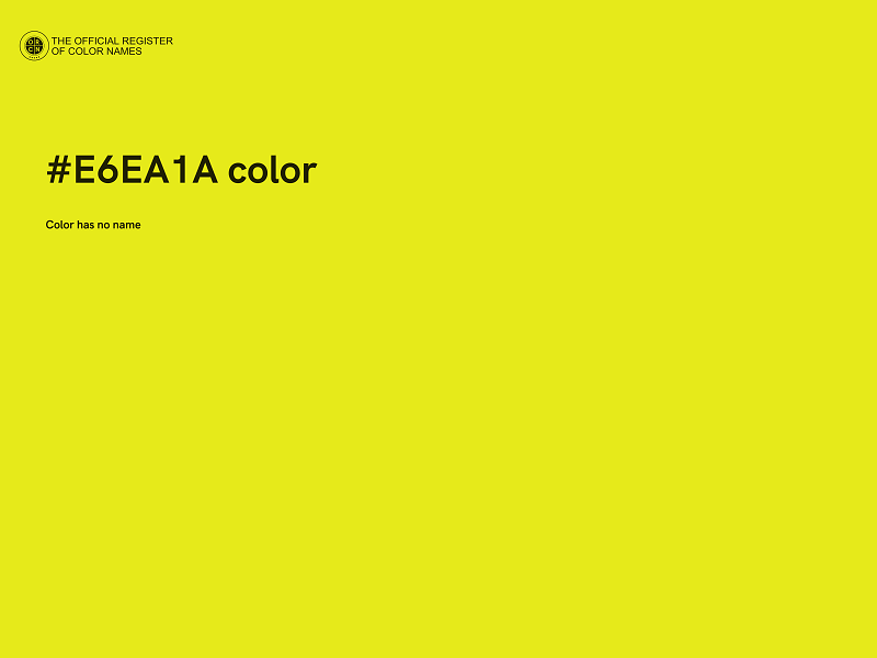 #E6EA1A color image